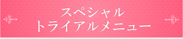 スペシャルトライアルメニュー