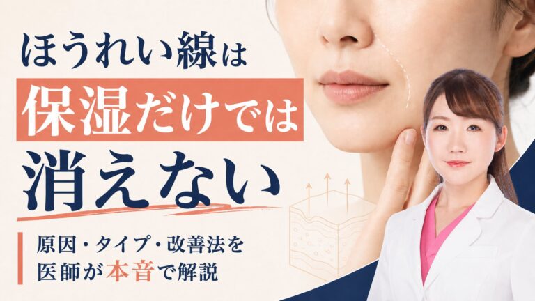 ほうれい線は保湿だけでは消えない？原因とタイプ別の改善法を梅田の医師が解説