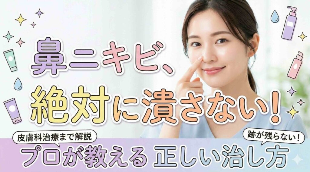 鼻の白ニキビは自分でつぶしてもいい？