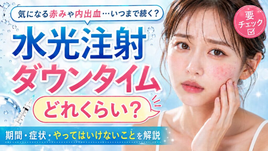 水光注射のダウンタイムはどれくらい？症状の期間と過ごし方を梅田の医師が解説